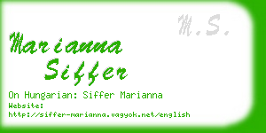 marianna siffer business card